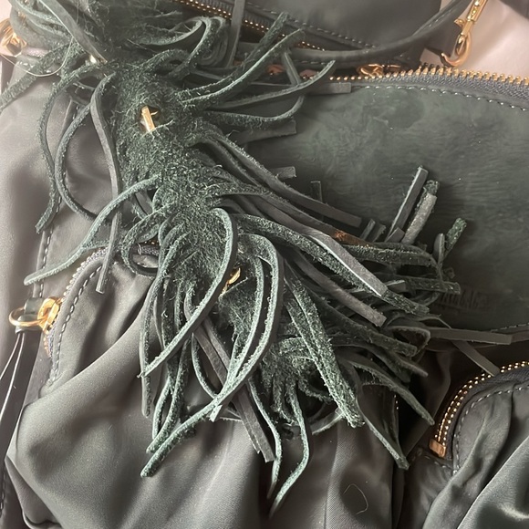 MZ Wallace green bag with additional pouch and tassel - Picture 4 of 7